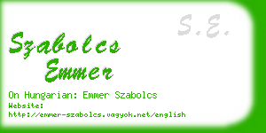 szabolcs emmer business card